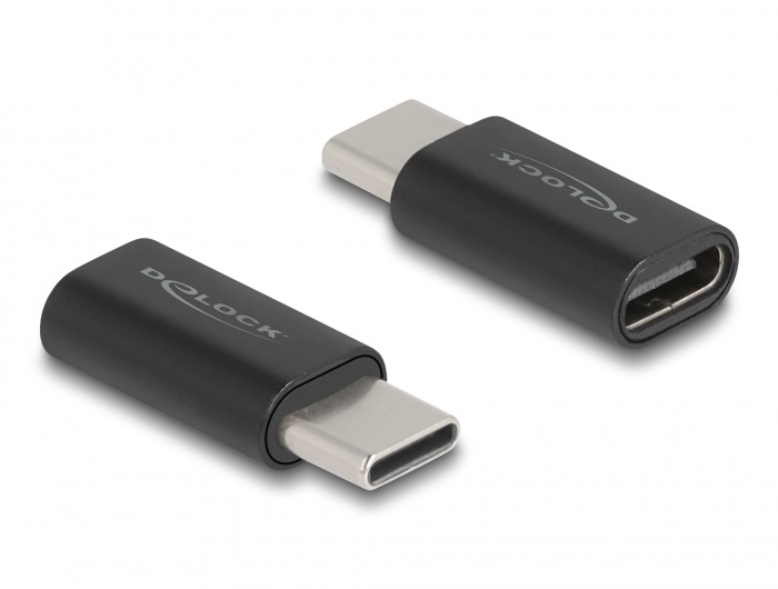 Delock 60034 Adapter SuperSpeed USB 10 Gb/s (USB 3.2 Gen 2) USB Type-C dugasz-alj portkímélővel fekete