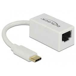 Delock 65906 Adapter SuperSpeed USB (USB 3.1 Gen 1) USB Type-C csatlakozódugóval > Gigabit LAN 10/100/100