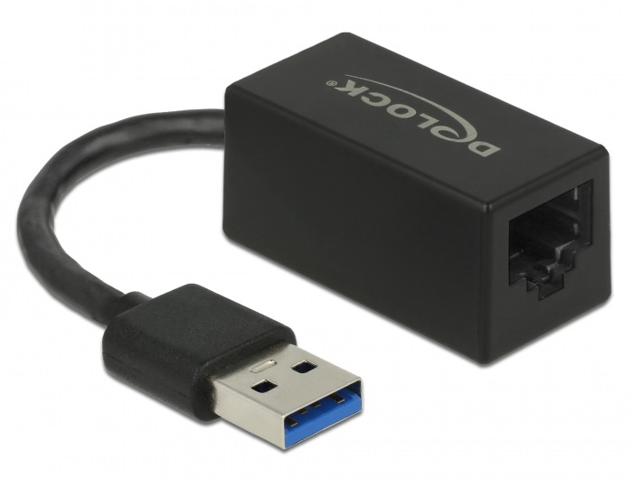 Delock 66039 Adapter SuperSpeed USB (USB 3.2 Gen 1) USB A-típusú > Gigabit LAN 10/100/1000