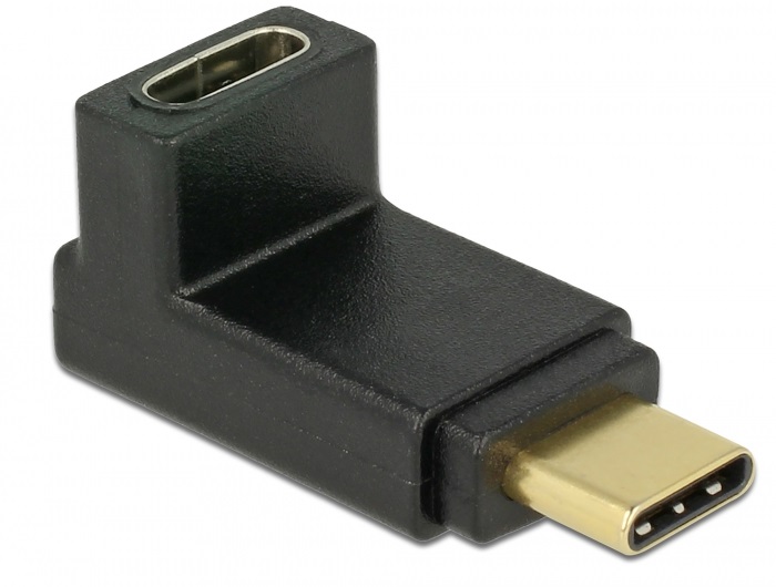 Delock 65914 Adapter USB 10 Gbps (USB 3.1 Gen 2) USB Type-C csatlakozó > csatlakozó ívelt felfelé / lefelé