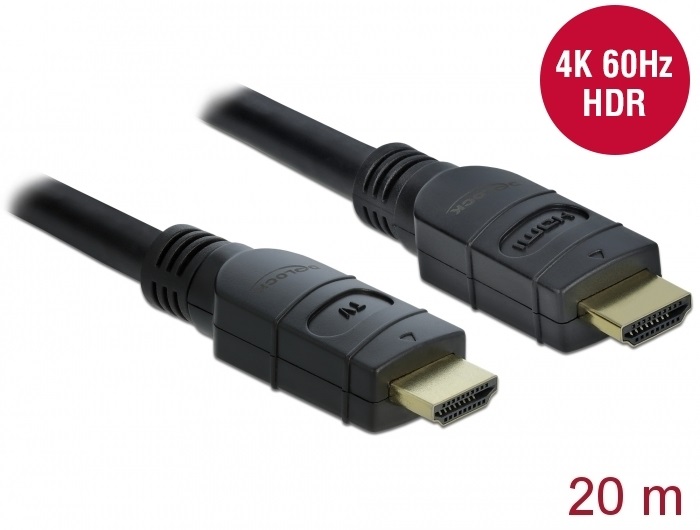 Delock 85286 Aktív HDMI kábel 4K 60 Hz 20 m