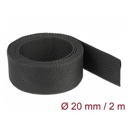Delock 20794 Anyag hőre zsugorodó cső 2 m x 20 mm szugorodási arány 2:1 fekete