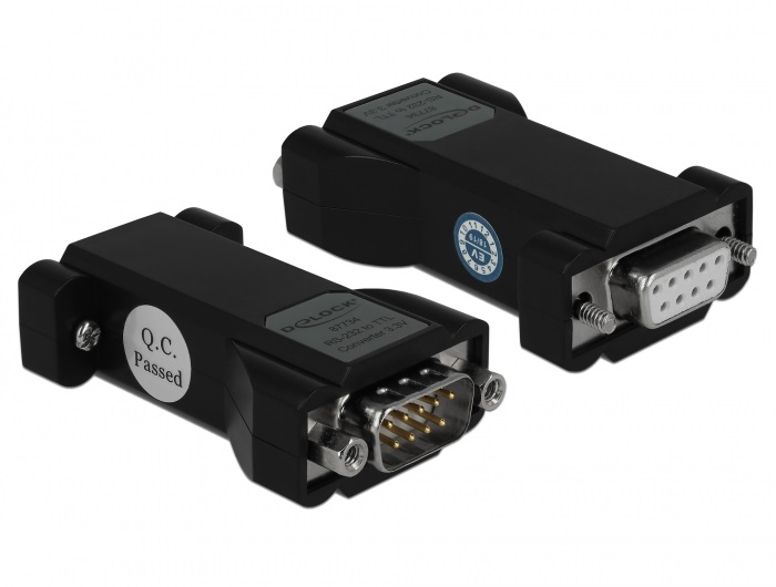 Delock 87734 Átalakító 1 x soros RS-232 DB9 port anya - 1 x soros LVTTL / LVCMOS 3,3 V DB9-es port apa ESD