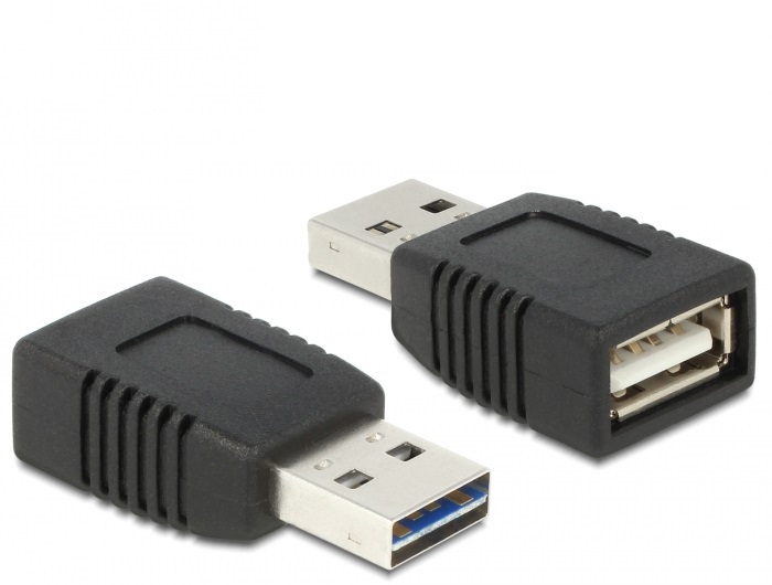 Delock 65965 Átalakító EASY-USB 2.0-A apa USB 2.0-A anya, csak töltéshez