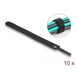 Delock 19010 Befűzős kábelkötegelő hossza 150 mm fekete 12 mm, 10 db.