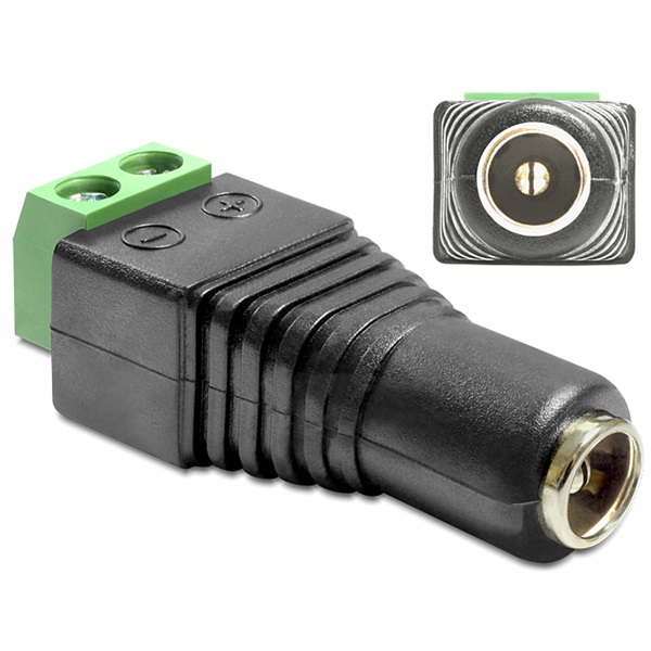 Delock 65485 DC 2.5 x 5.5 mm anya > Terminal Block 2 pin adapter