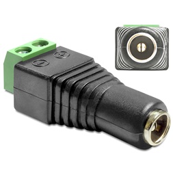 Delock 65485 DC 2.5 x 5.5 mm anya > Terminal Block 2 pin adapter