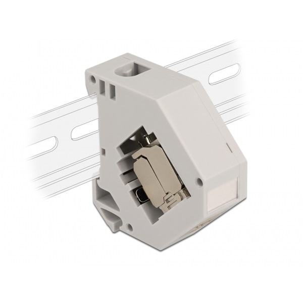 Delock 86014 DIN sín adapter Keystone modullal RJ45 anya Cat.6A LSA