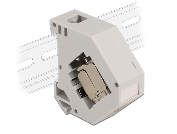 Delock 86014 DIN sín adapter Keystone modullal RJ45 anya Cat.6A LSA