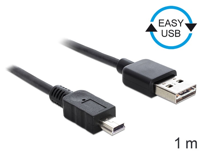Delock 83362 EASY-USB 2.0 -A apa > USB 2.0 mini apa 1 m kábel