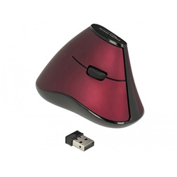 Delock 12528 Ergonomic függőleges optikai egér 5-gombos egér 2.4 GHz vezetéknélküli