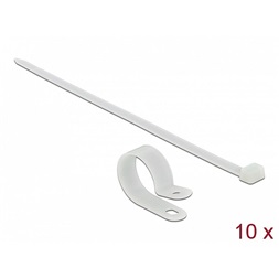 Delock 18875 Fehér színű, összekapcsoló pánt készlet 25,4 mm H 300 x Sz 7,2 mm kábelekkel