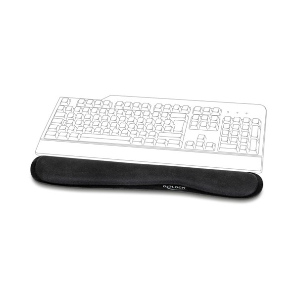 Delock 12558 Fekete csuklótámasz billentyuzethez vagy laptophoz