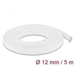 Delock 20694 Fonott kábelharisnya nyújtható 5 m x 12 mm fehér