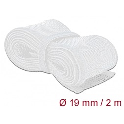 Delock 20702 Fonott kábelharisnya tépőzárral 2 m x 19 mm fehér