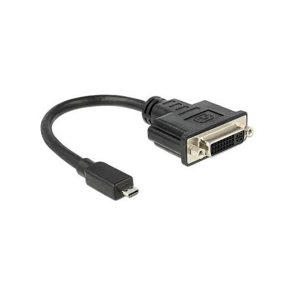 Delock 65563 HDMI micro D -> DVI-D M/F adapter 0.2m