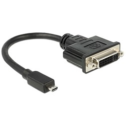 Delock 65563 HDMI micro D -> DVI-D M/F adapter 0.2m
