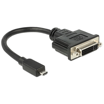 Delock 65563 HDMI micro D -> DVI-D M/F adapter 0.2m