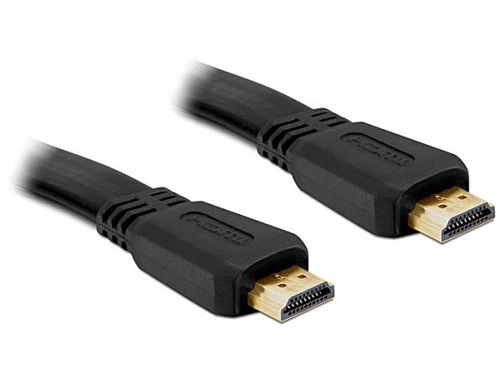 Delock 82669 High Speed HDMI Ethernet kábel - A apa/apa 1,0m lapos