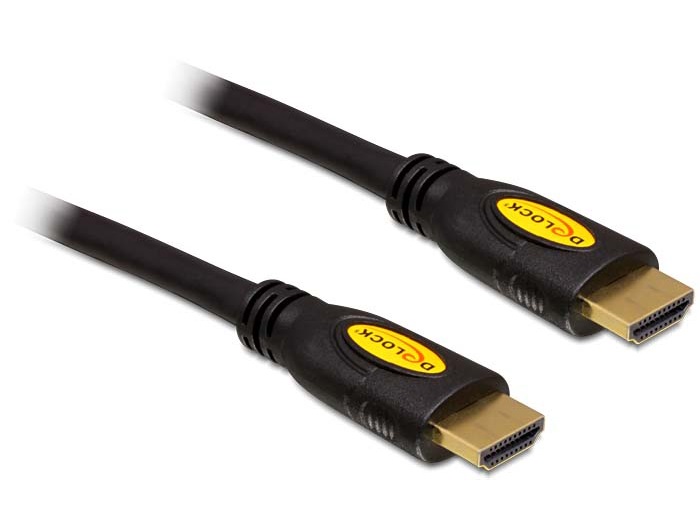 Delock 83738 High Speed HDMI-kábel típusú Ethernet - HDMI-A dugós > HDMI-A dugós 4K 1,5 m