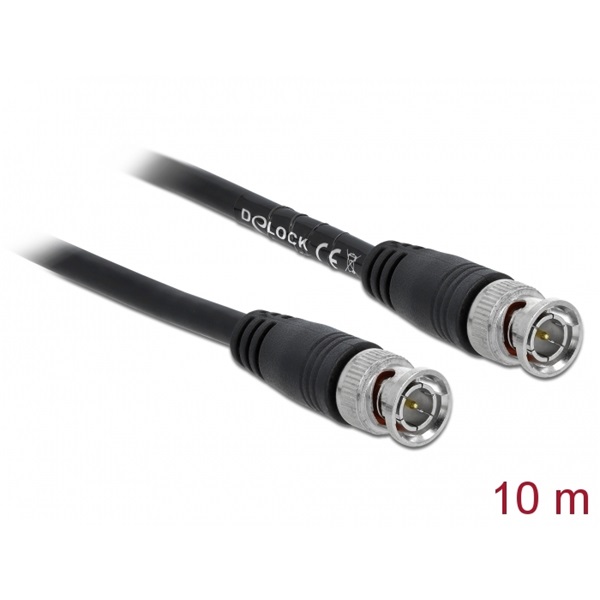 Delock 80085 Kábel BNC csatlakozódugóval - BNC csatlakozódugóval 10 m