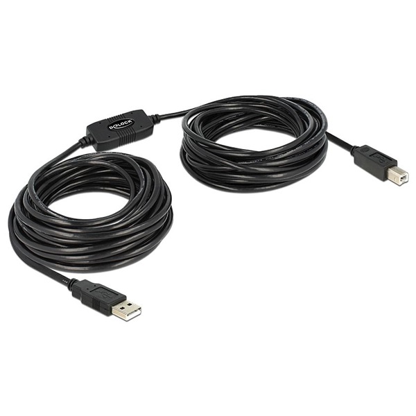 Delock 82915 Kábel USB 2.0 A típusú dugó > USB 2.0 B típusú dugó 11 m