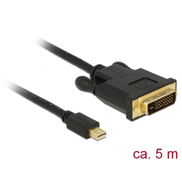 Delock 83991 5m mini Displayport 1.1 dugór > DVI 24+1 dugó kábel