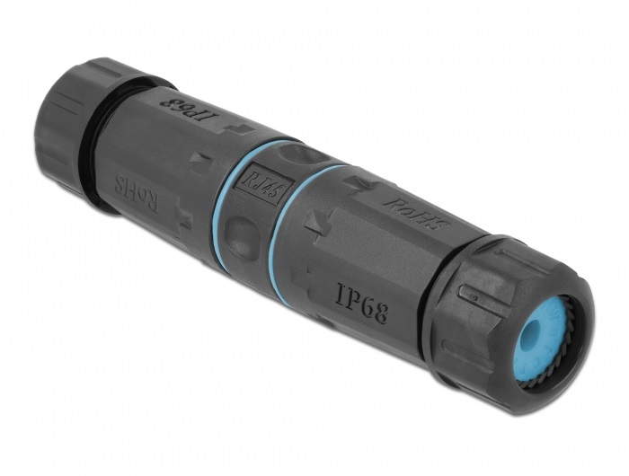 Delock 86693 Kábelcsatlakozó RJ45 aljzat - RJ45 aljzat Cat.6A vízálló