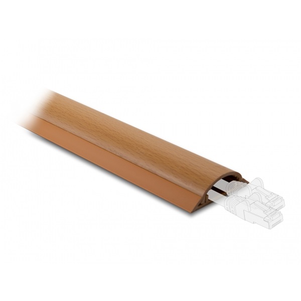 Delock 20731 Kábelcsatorna öntapadós 50 x 13 mm - hosszúság 1 m fahatású