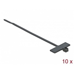 Delock 18958 Kábelkötöző címkével Hx 100 x Sz 2,5 mm, 10 darab fekete
