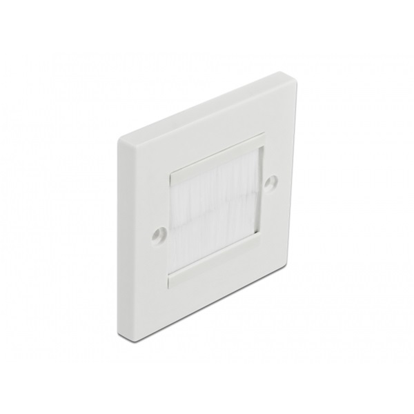 Delock 66495 Kábelrendező keret fehér fésűsávokkal 86 x 86 mm