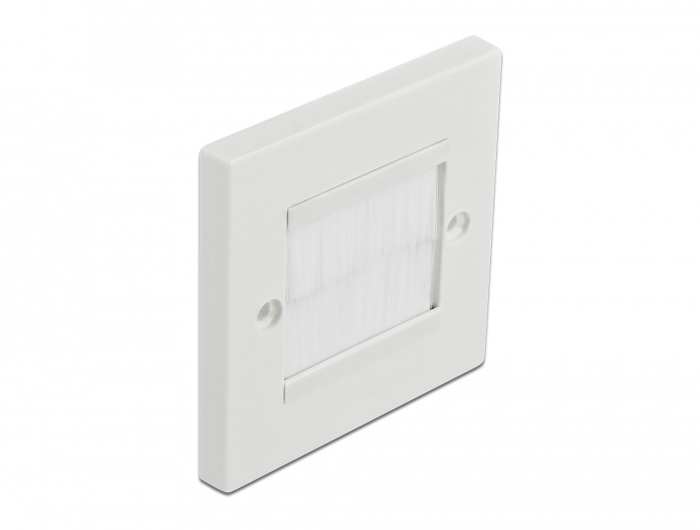 Delock 66495 Kábelrendező keret fehér fésűsávokkal 86 x 86 mm
