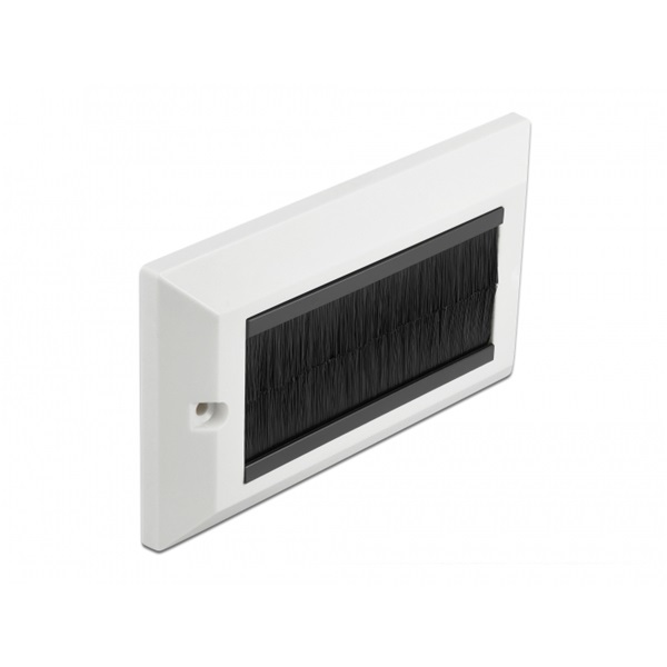Delock 66492 Kábelrendező keret fekete fésűsávokkal 146 x 86 mm
