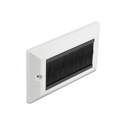 Delock 66492 Kábelrendező keret fekete fésűsávokkal 146 x 86 mm