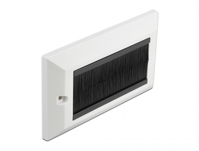 Delock 66492 Kábelrendező keret fekete fésűsávokkal 146 x 86 mm