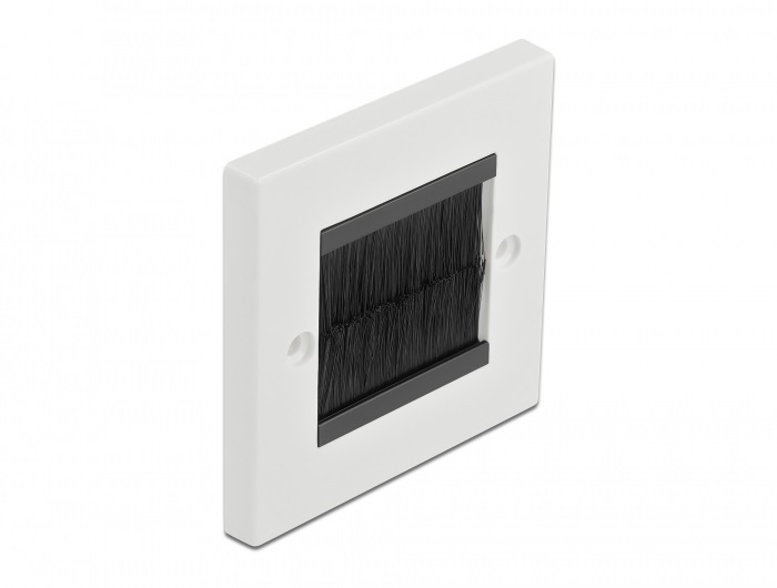 Delock 66491 Kábelrendező keret fekete fésűsávokkal 86 x 86 mm