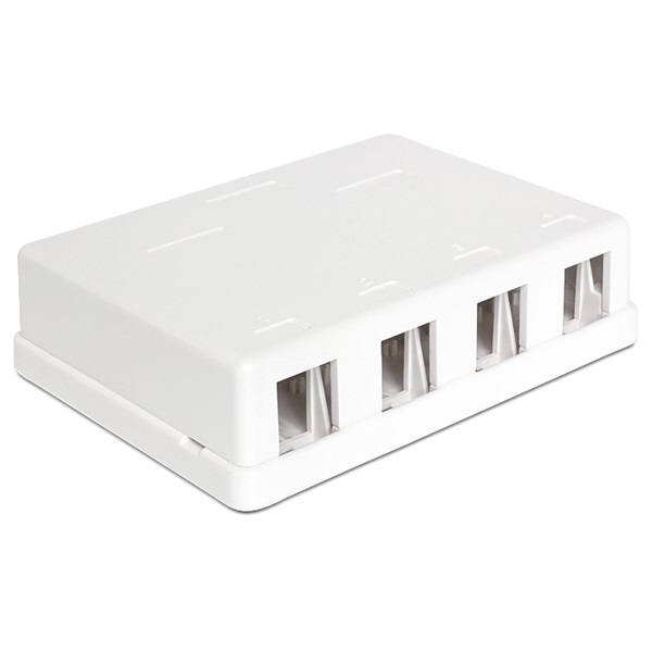 Delock 86208 Keystone 4 portos falra szerelhető doboz