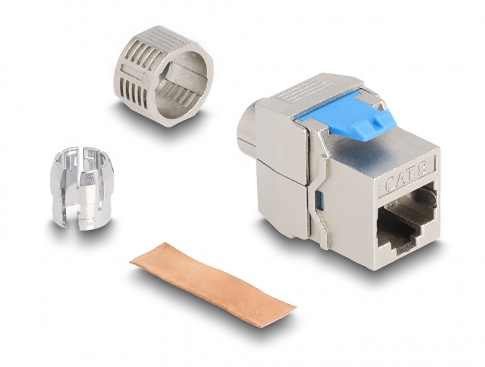Delock 87059 Keystone Module RJ45 aljzat az LSA Cat.8.1-hez szerszámmentes