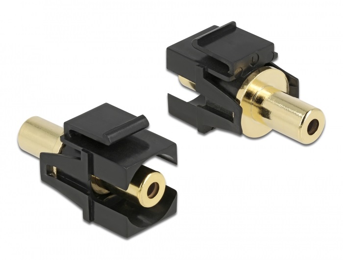 Delock 86858 Keystone Module sztereo jack anya 3,5 mm 3 tűs - sztereo jack anya 3,5 mm 3 tűs aranyozott, f