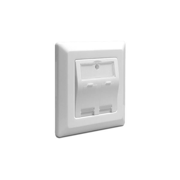 Delock 86202 Keystone fali doboz 2 port fehér