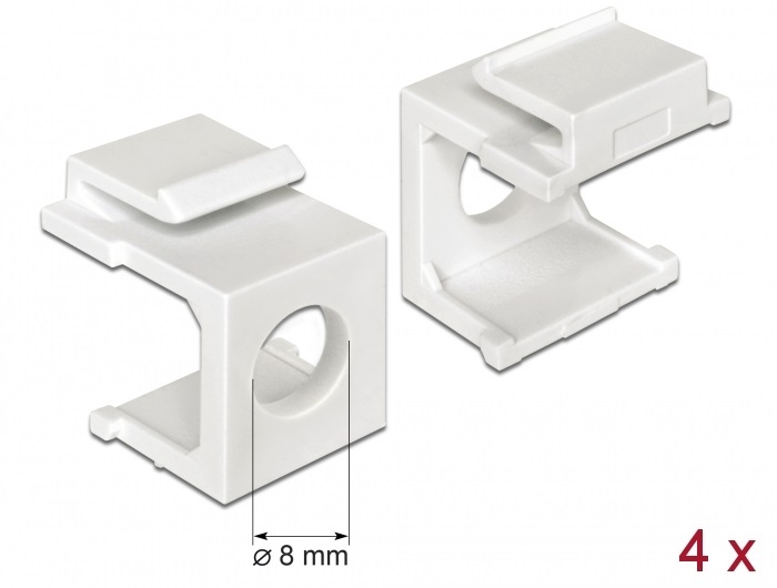 Delock 86400 Keystone fehér borító 8 mm-es lyukkal, 4 db.