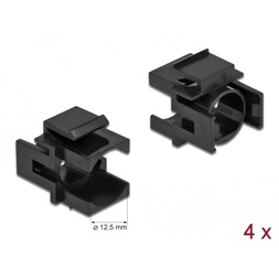 Delock 86738 Keystone fekete borító 12,5 mm-es lyukkal, 4 db.