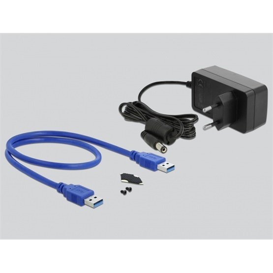 Delock 42612 Külso ház 3.5  SATA HDD számára SuperSpeed USB 3.1 Gen 1 csatlakozóval