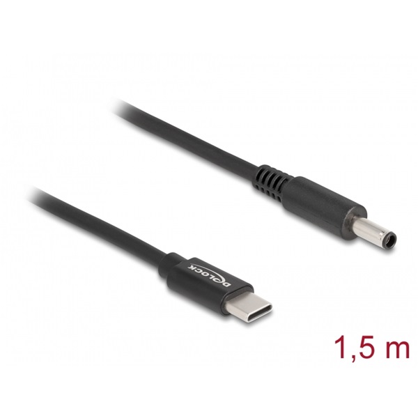 Delock 87974 Laptop töltőkábel USB Type-C  apa - Dell 4,5 x 3,0 mm apa