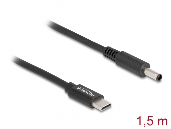 Delock 87974 Laptop töltőkábel USB Type-C  apa - Dell 4,5 x 3,0 mm apa