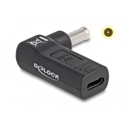 Delock 60013 Laptop töltőkábel adapter USB Type-C  anya - Samsung 5,5 x 3,0 mm apa 90  fokban hajlított