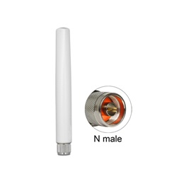 Delock 89637 LoRa 868 MHz antenna N-dugó 2,09 dBi irányítatlan, rögzített, kültéri, fehér
