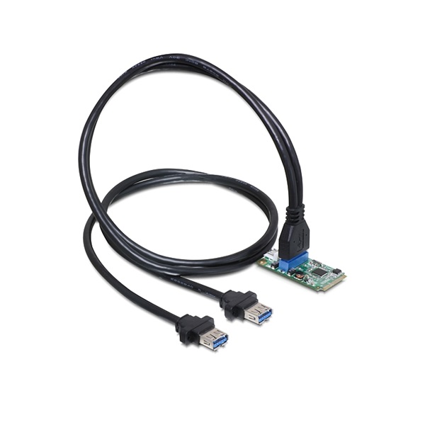 Delock 95234 MiniPCIe I/O PCIe teljes méret, 1 x 19 pin USB 3.0 pin fejes