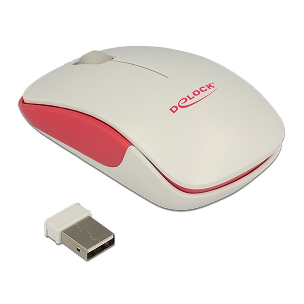 Delock 12495 Optikai háromgombos mini egér, 2,4 GHz-es, vezeték nélküli