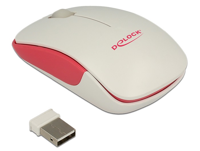 Delock 12495 Optikai háromgombos mini egér, 2,4 GHz-es, vezeték nélküli